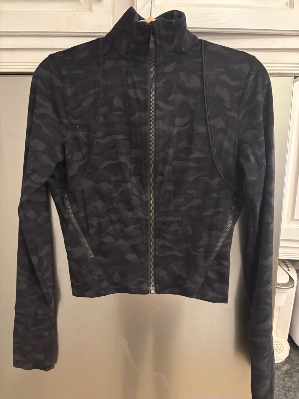 lululemon athletica Black Camo Zip-Up Bomber Jacket